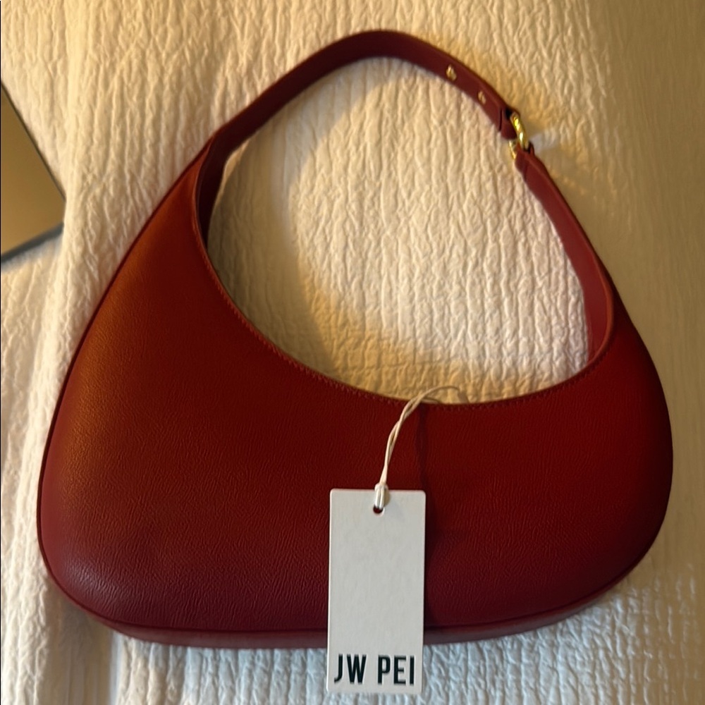 JW PEI Red Crescent Shoulder Bag